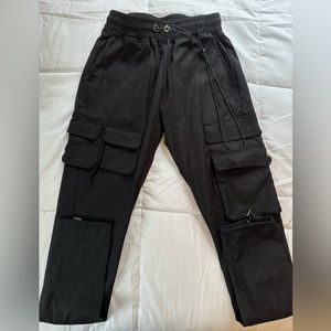 Black Cargos for Men by Hood Couture